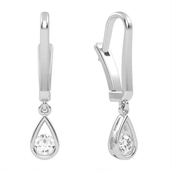 Diamond Earrings // Gold earrings // Gift for women // White gold // Rose gold // EAR5 · 3