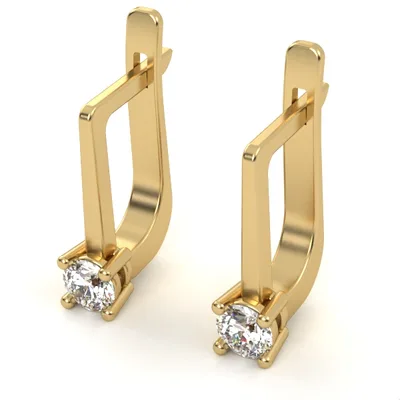 Diamond earrings//gold earrings//natural or laboratory diamond//gift for women//model EAR15