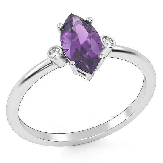 Silver Ring // Citrine & Zircon // Jewelry gift // For Women // Model SR7 · 1