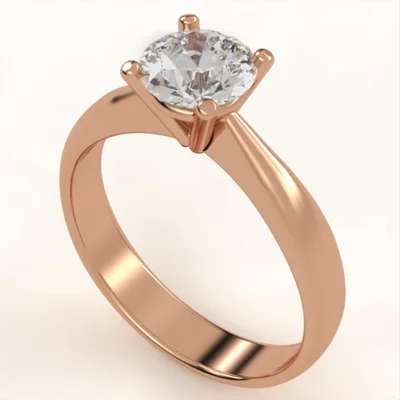 Diamond ring // Gold ring// CVD diamond// gift for women//engagement band//er18