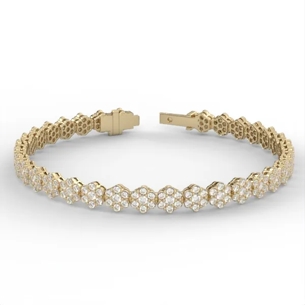 Tennis bracelet // Gold bracelet // Diamonds // Gift for women // Jewelry design // BR7 · 4