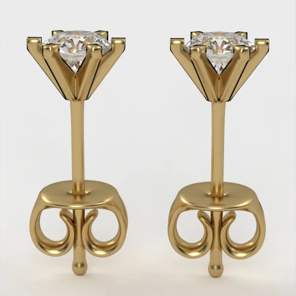 Diamond Earrings // Gold earrings // Natural diamonds // Lab diamonds // Gift // EAR17 · 3