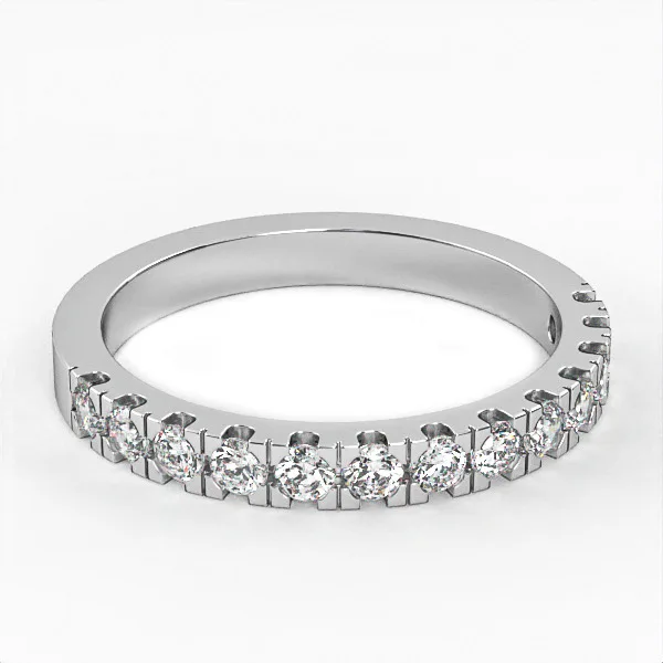 Half-Pave Diamond Wedding Ring Model WR1 · 3