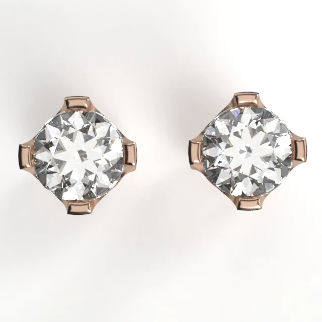 Diamond Earrings // Gold earrings // Natural diamonds // Lab diamonds // Gift // EAR16 · 3