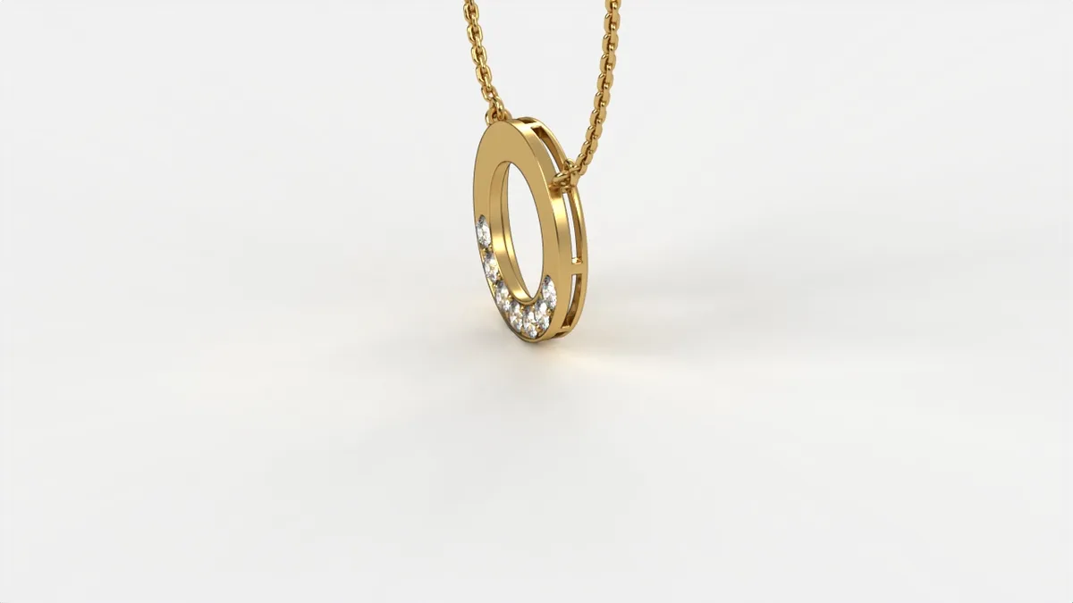Diamond Pendant // Gold pendant // Natural diamonds // Lab diamonds // Model DP37 · 4