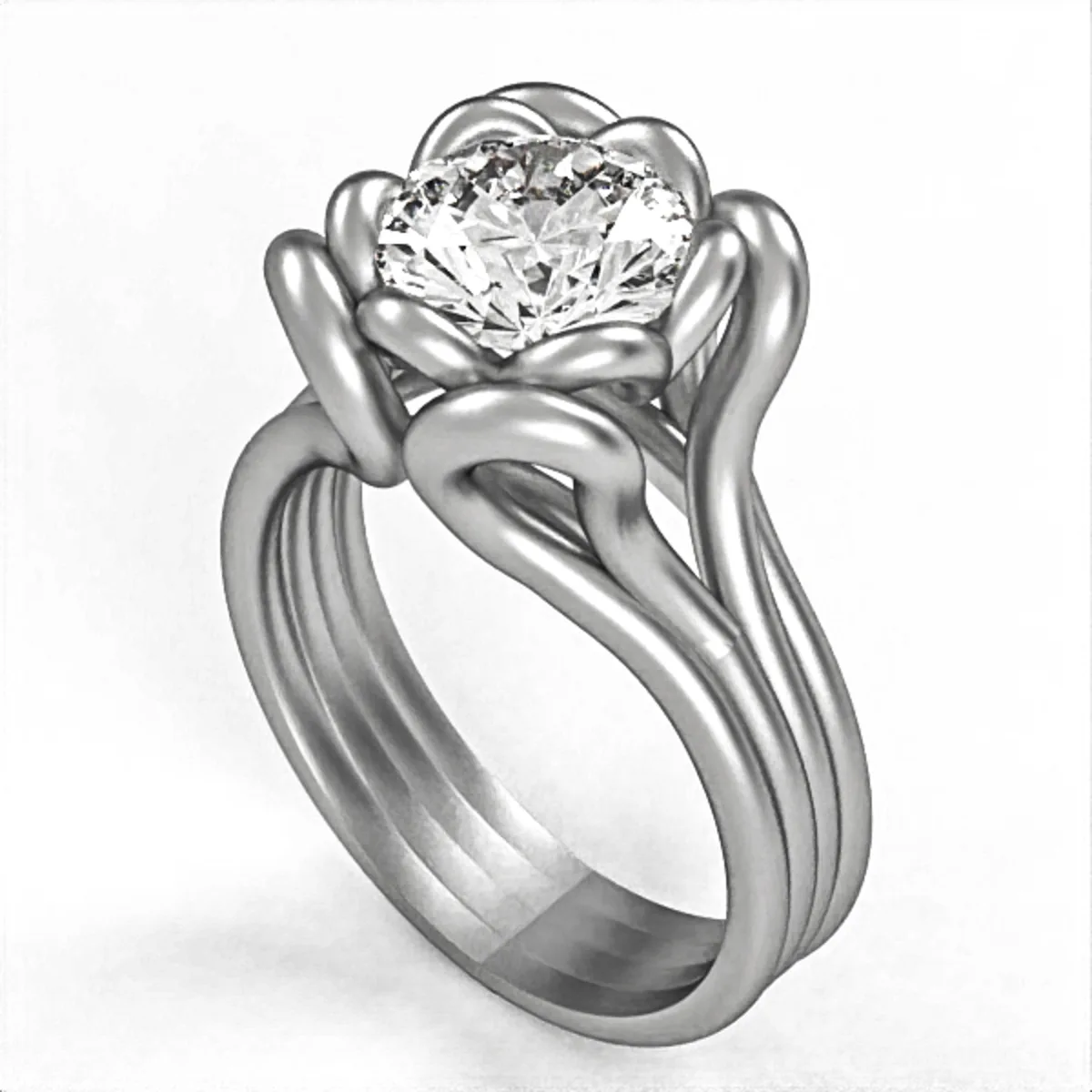 Engagement Ring // Diamond Band // Wedding Ring // White Gold // Rose gold // ER13 · 2
