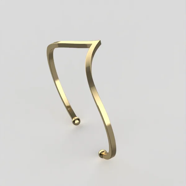 Rigid Gold Bracelet Model BR17 · 6