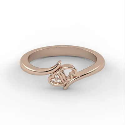 Heart ring //set with diamonds//gold ring//natural diamond//lab giamond//all size// model DR1