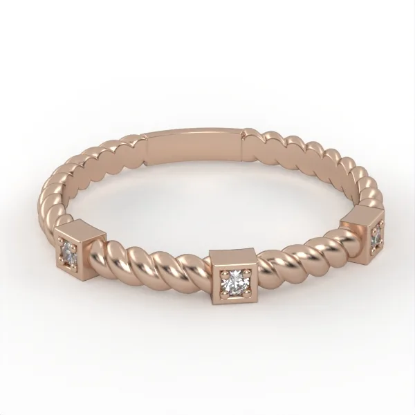 Diamond ring // Gold wedding ring // CVD diamond // Gift for woman // Model WR24 · 2