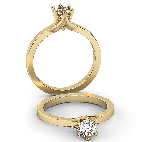 Engagement Ring // Diamond Band // Wedding Ring // White Gold // Rose gold // ER3 · 3