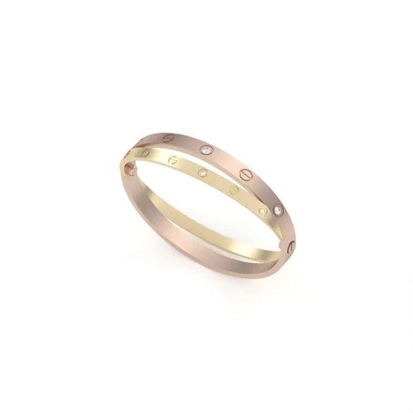 Gold Bracelet with Diamonds Model BR18 · 6