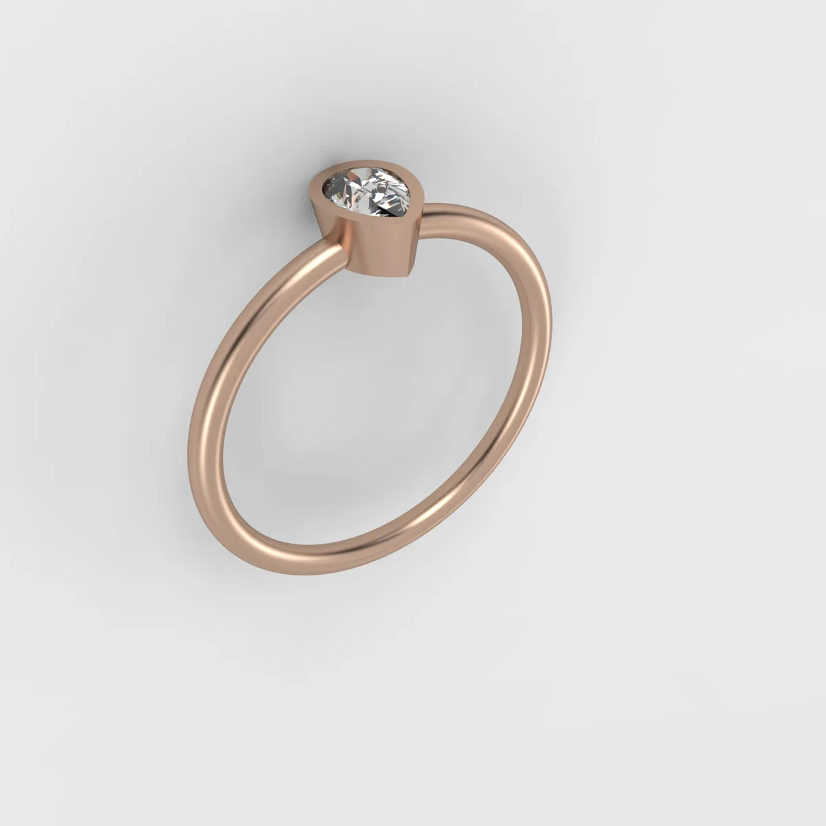 Diamond ring// Engagement ring//drop diamond//natural or CVD diamonds//Model DR25 · 5