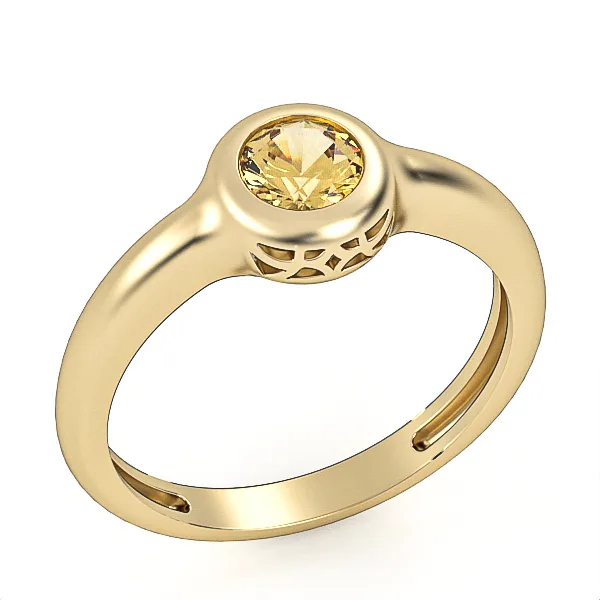 Gold ring//ring with citrine//gift for women//white gold jewelry//GSR11 · 3