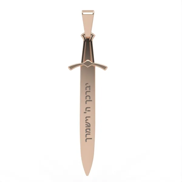 Gold Sword Pendant//Elegant Everyday Jewelry//Perfect Anniversary or Birthday Gift// Model DP17 · 5