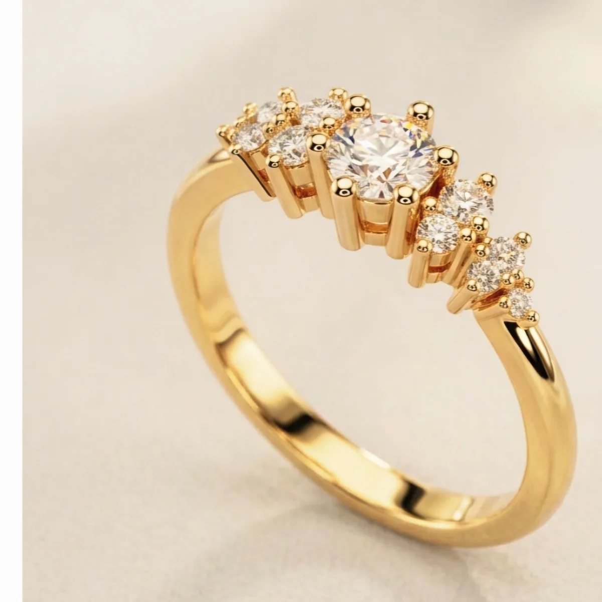 Diamond ring // Gold ring // CVD or natural diamond // For women //Model DR29 · 4
