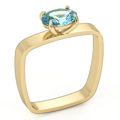 Gold Ring//Blue Topaz//gift for women//gemstone jewelry//GSR8