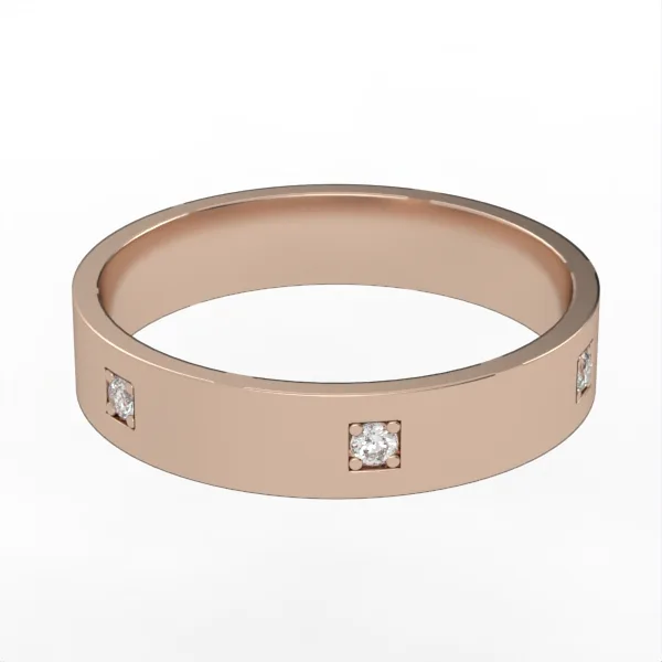 Diamond Wedding Ring // Gold wedding ring // CVD diamond // Gift for woman/Comfort Fit // WR20 · 2
