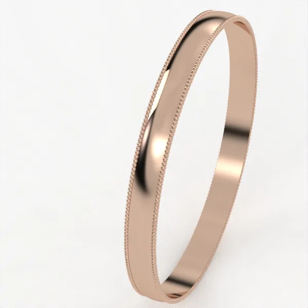 Gold bracelet // Solid band // For women // White gold // Bangle bracelet // BR14 · 2