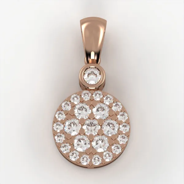 Round Diamond Pendant Model DP8 · 2