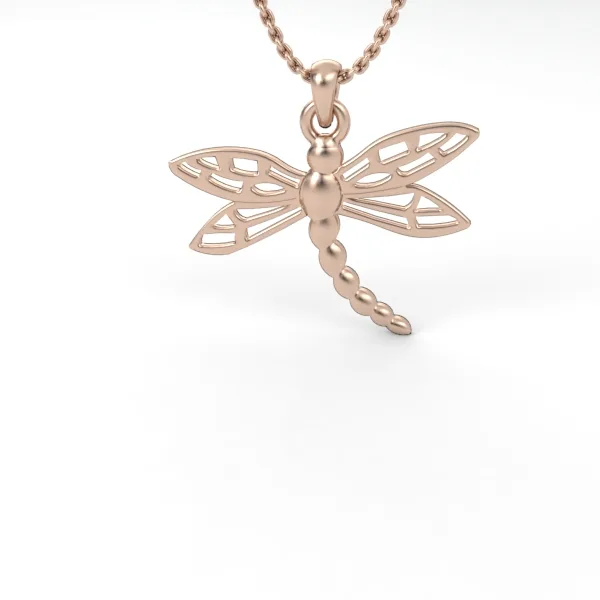 Gold Dragonfly Pendant Model DP51 · 3