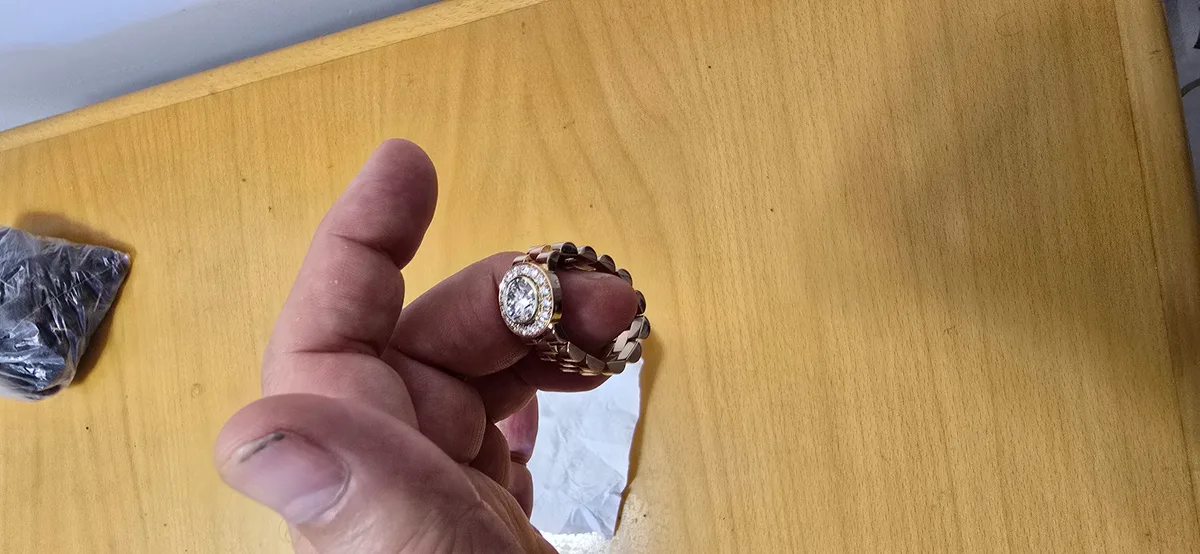 Diamonds ring// Gold ring// natural giamond// CVD diamond// engagrment band//DR23 · 3