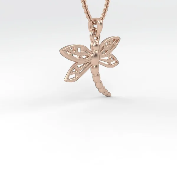 Gold Dragonfly Pendant Model DP51 · 4