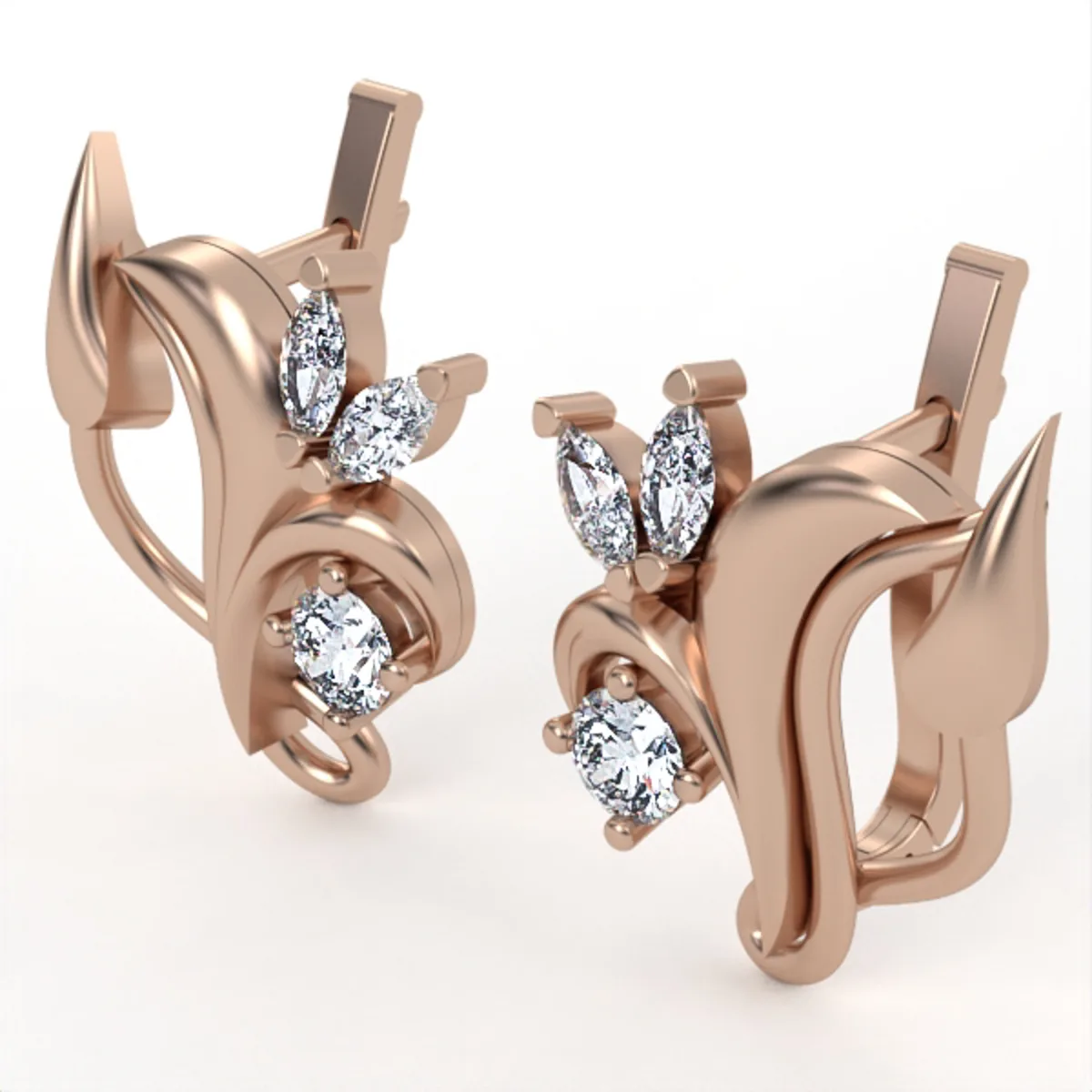Diamond Earrings Model EAR13 · 4