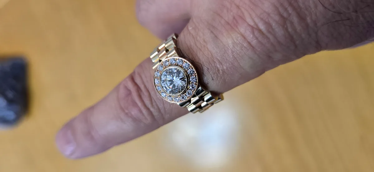 Diamonds ring// Gold ring// natural giamond// CVD diamond// engagrment band//DR23 · 2
