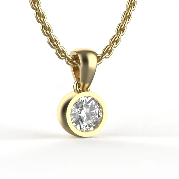 Diamond pendants // Gold pendant // CVD diamonds // Diamond 0.5k // Gift for her // DP34 · 2