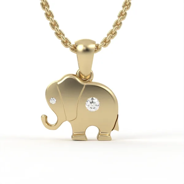 Gold pendant // Diamond pendant // Natural or CVD diamond // Gift for her // DP36 · 1