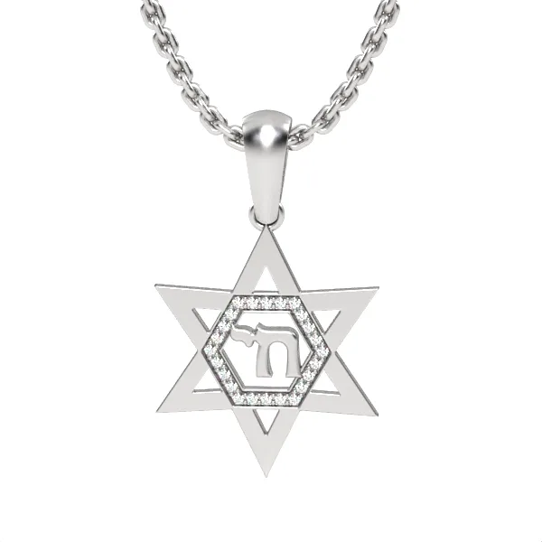 Star of David pendant // Gold pendant // Diamonds Pendant // For women // For men // Gift for // Model DP46 · 2