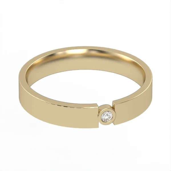 Diamond Wedding Ring///Gold wedding ring//CVD diamond//Gift for woman/Comfort Fit///WR7 · 3