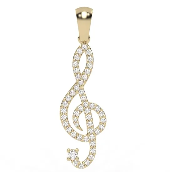 Diamond Pendant // Gold pendant // Natural diamonds // Lab diamonds // Model DP7 · 2