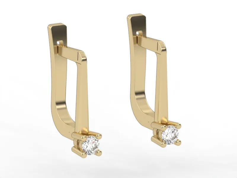 Elegant gold earrings for everyday wear. Ideal gift for anniversaries or birthdays. EAR9 · 2