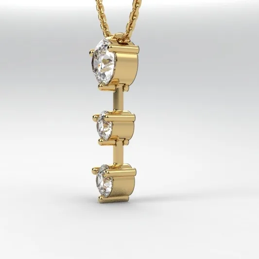 Diamond Pendant // Gold pendant // Natural // Lab diamond // Gift for women // DP21 · 2