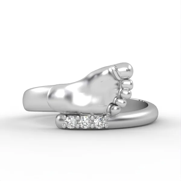 Diamond Ring // Gold Ring // Baby Foot Model // Gift for Women // DR2 · 2