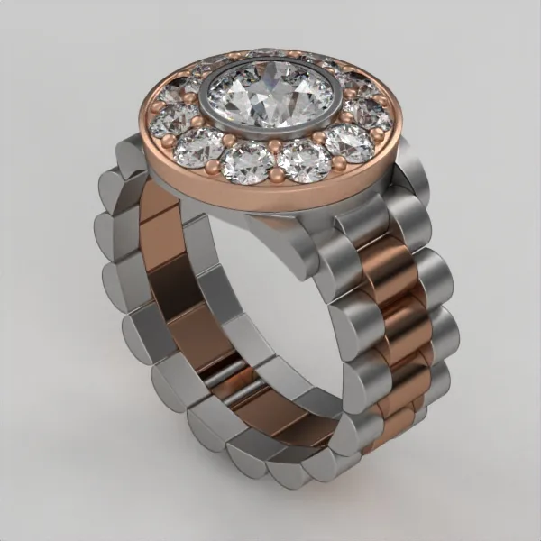 Diamonds ring// Gold ring// natural giamond// CVD diamond// engagrment band//DR23 · 5