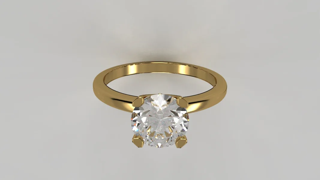 Diamond ring // Gold // Natueal diamond // CVD diamond // Engagement ring // For women, ER25 · 2