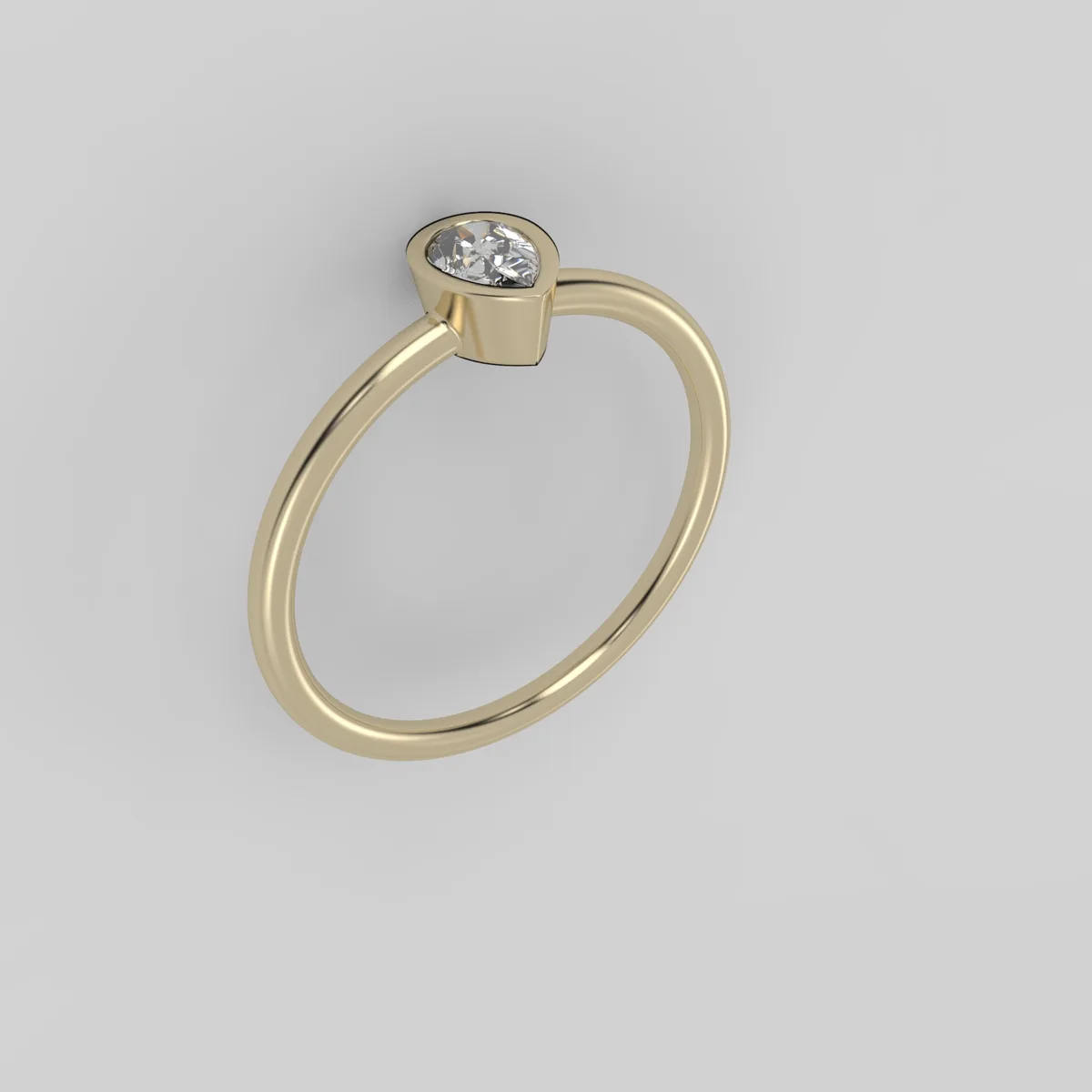 Diamond ring// Engagement ring//drop diamond//natural or CVD diamonds//Model DR25 · 4