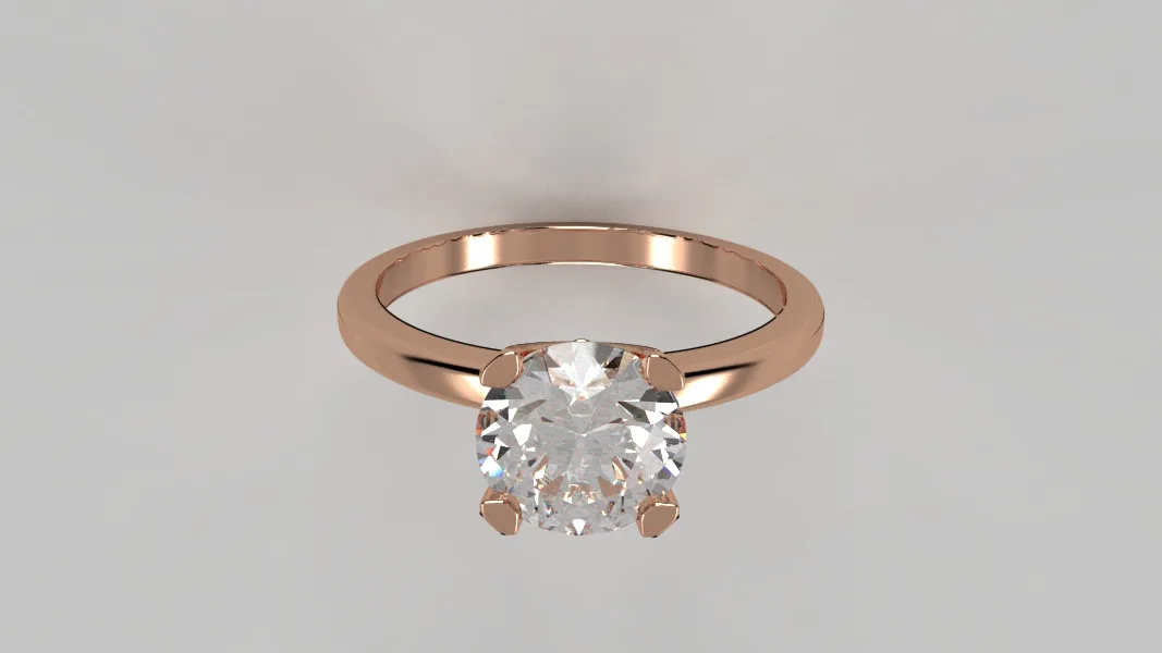Diamond ring // Gold // Natueal diamond // CVD diamond // Engagement ring // For women, ER25 · 1