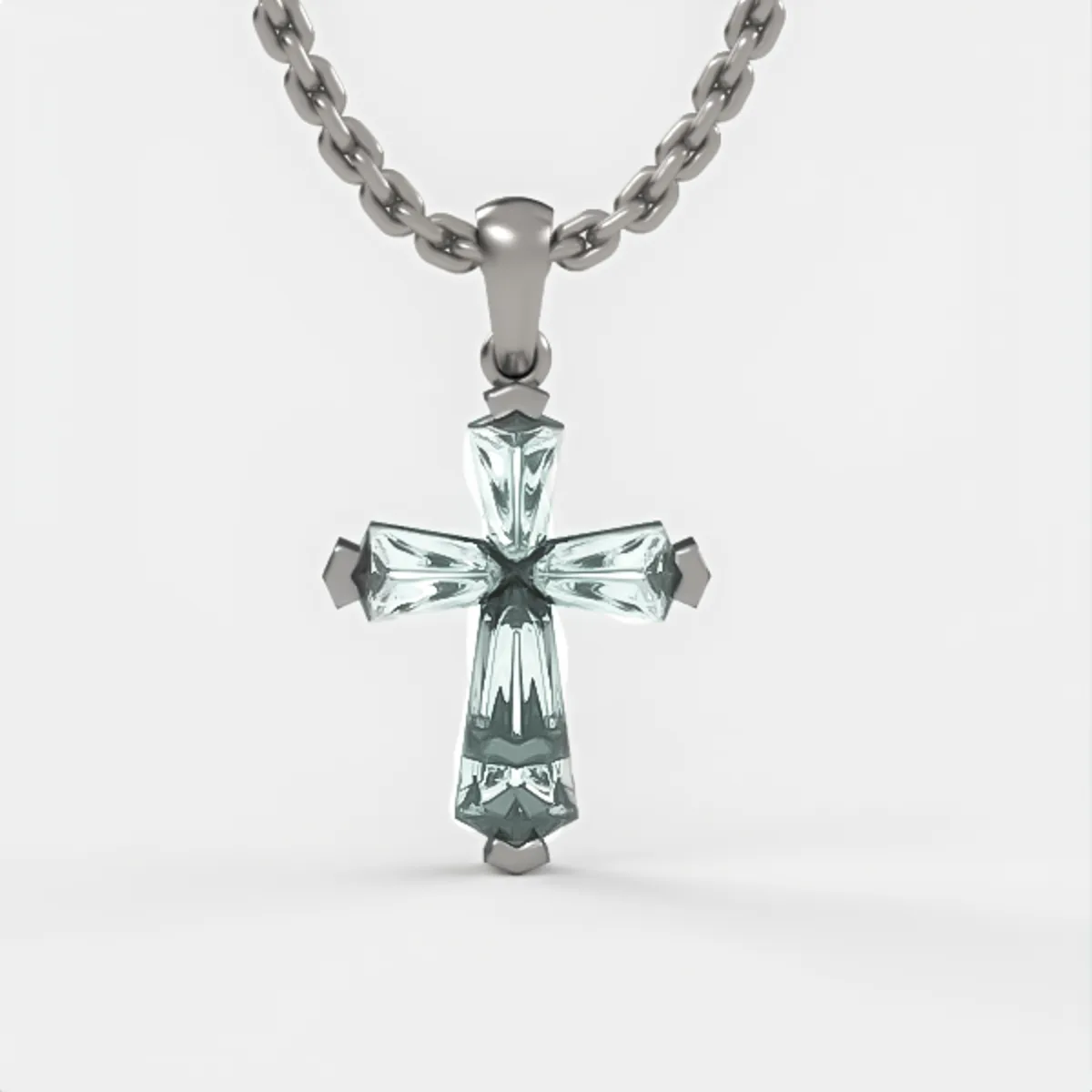 Diamond Cross Pendant in Gold with CVD Diamonds, Elegant Religious Jewelry for Daily Wear, Perfect Christian Gift. DP32 · 1