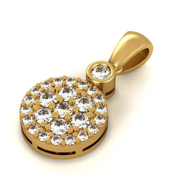 Round Diamond Pendant Model DP8 · 4