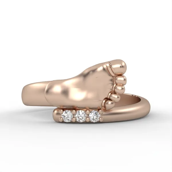 Diamond Ring // Gold Ring // Baby Foot Model // Gift for Women // DR2 · 1