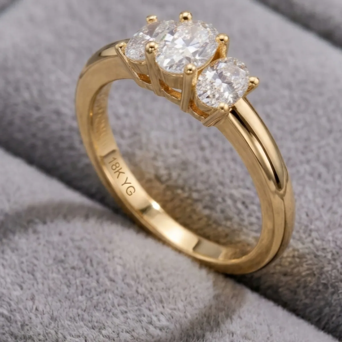 Diamonds ring // Gold ring // Natural giamond // CVD diamond // Engagrment band // DR22 · 3