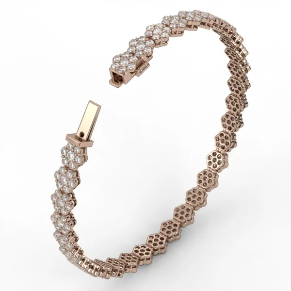 Tennis bracelet // Gold bracelet // Diamonds // Gift for women // Jewelry design // BR7 · 2