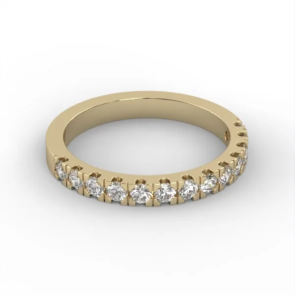 Half-Pave Diamond Wedding Ring Model WR1 · 1