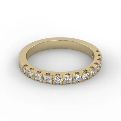Half-Pave Diamond Wedding Ring Model WR1