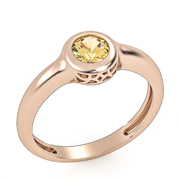 Gold ring//ring with citrine//gift for women//white gold jewelry//GSR11 · 2