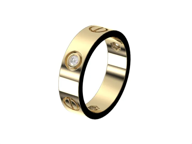 Diamond ring // Wedding gold ring // CVD diamond // Gift for women // Set rings // Model WR18 · 4