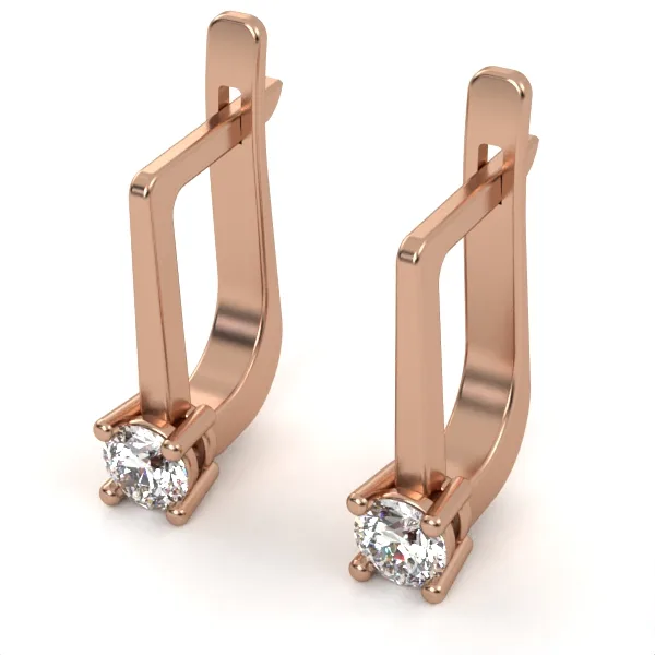 Diamond earrings // Gold earrings // Natural or laboratory diamond // Gift for women // Model EAR15 · 3